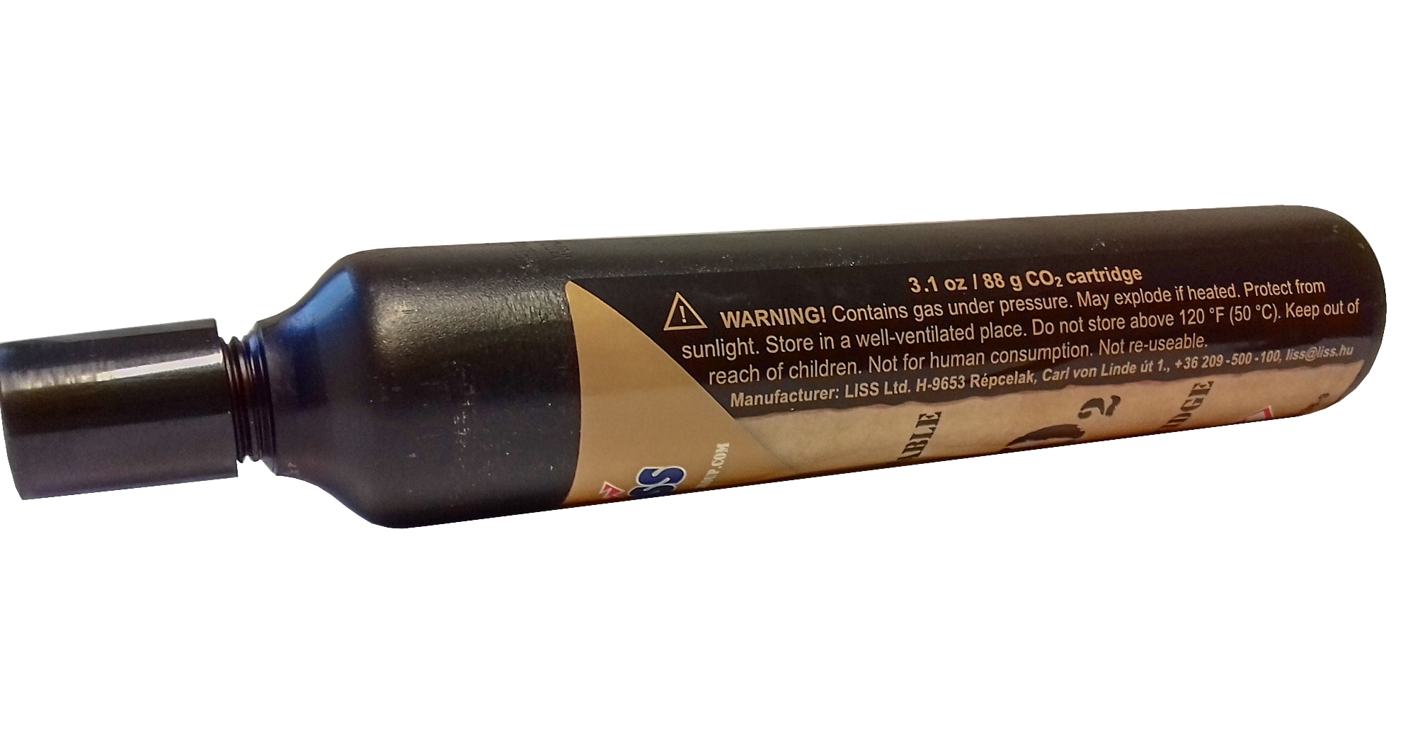 Obrázok 2 - Bombička CO2, 88g, 1 ks  závit M16x1,5